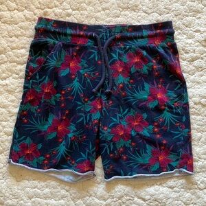 Men’s small H&M floral print shorts casual thin 100% cotton